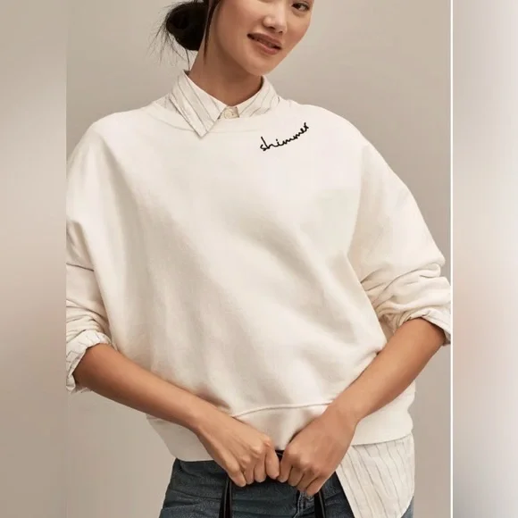 Anthropologie Pilcro Embroidered “Shimmer” Sweatshirt - Picture 2 of 5